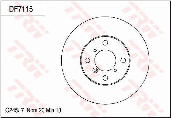 DF7115 TRW Тормозной диск (фото 1)