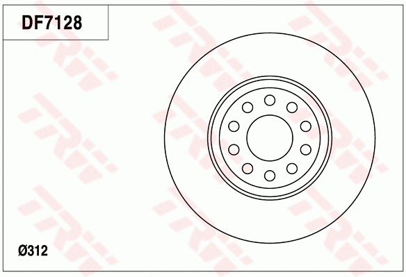 DF7128 TRW Тормозной диск (фото 1)