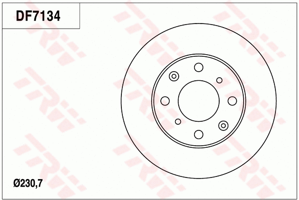 DF7134 TRW Тормозной диск (фото 1)