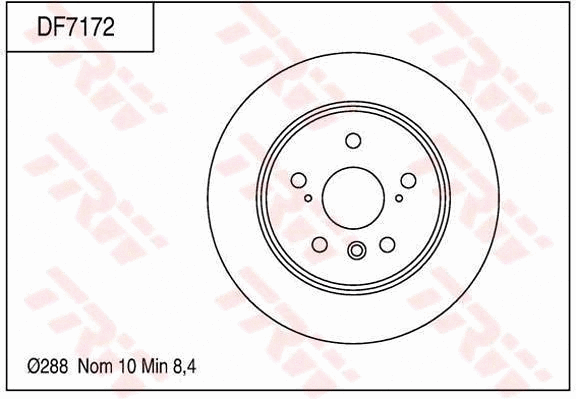 DF7172 TRW Тормозной диск (фото 1)