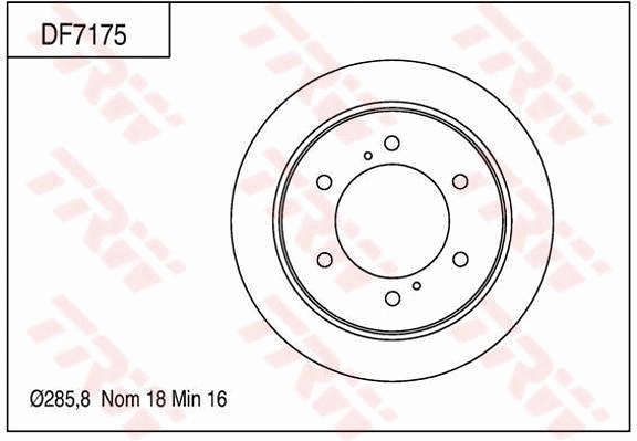 DF7175 TRW Тормозной диск (фото 1)