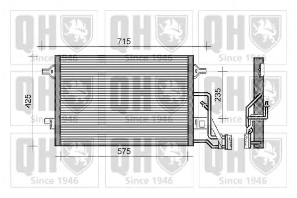 QCN358 QUINTON HAZELL Радиатор кондиционера (фото 1)
