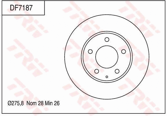 DF7187 TRW Тормозной диск (фото 1)