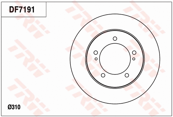 DF7191 TRW Тормозной диск (фото 1)