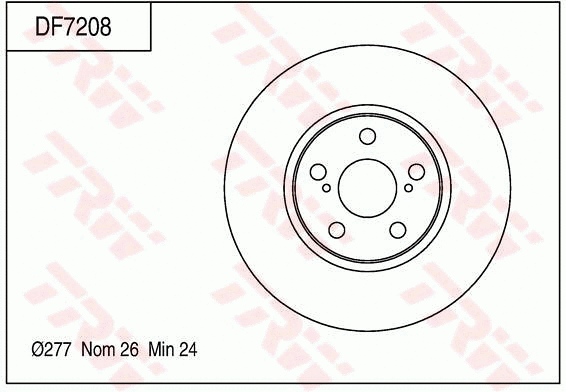 DF7208S TRW Тормозной диск (фото 1)