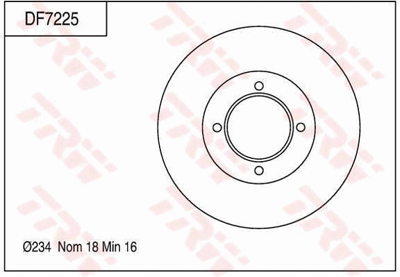 DF7225 TRW Тормозной диск (фото 1)