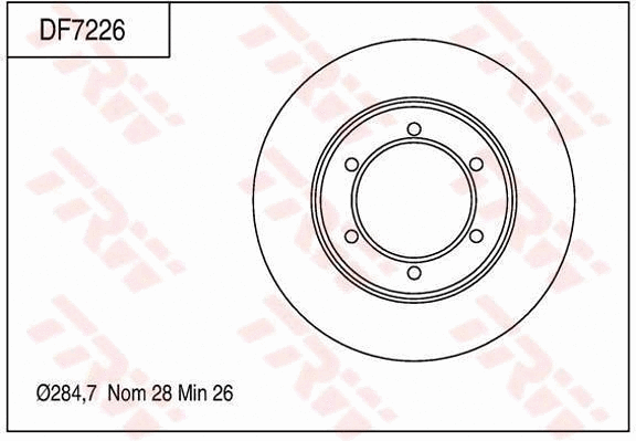 DF7226 TRW Тормозной диск (фото 1)