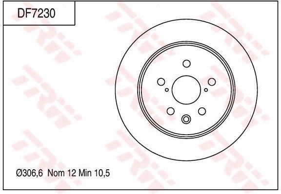 DF7230 TRW Тормозной диск (фото 1)