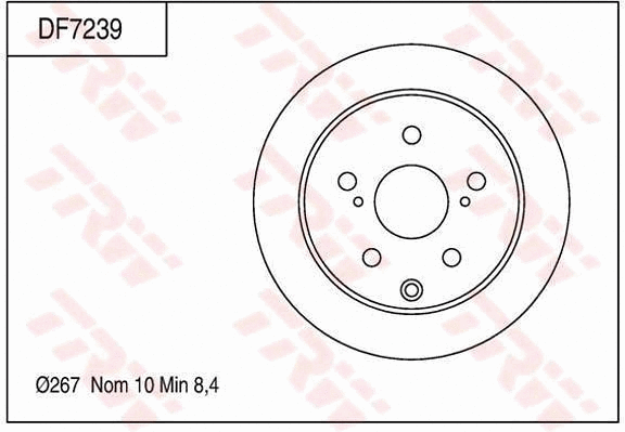 DF7239 TRW Тормозной диск (фото 1)