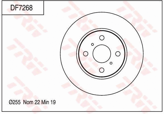 DF7268 TRW Тормозной диск (фото 1)