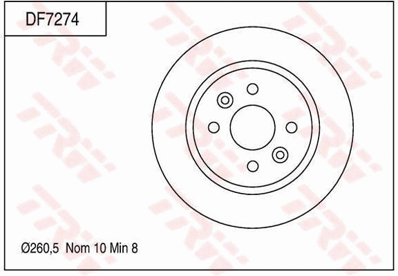 DF7274 TRW Тормозной диск (фото 1)
