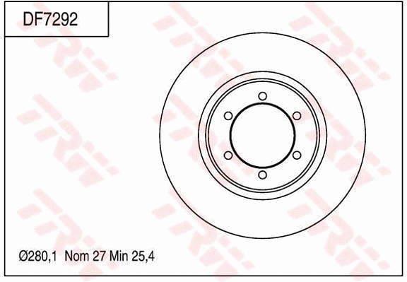 DF7292 TRW Тормозной диск (фото 1)