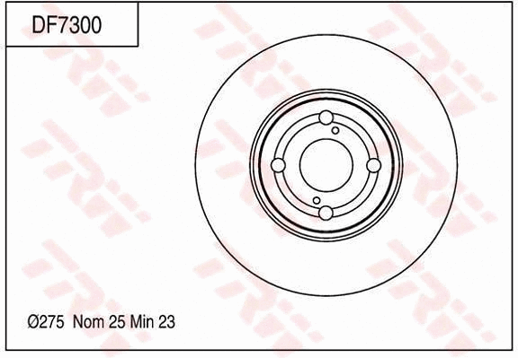 DF7300 TRW Тормозной диск (фото 1)