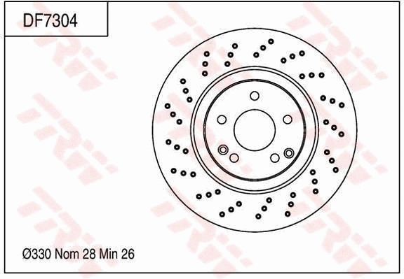 DF7304 TRW Тормозной диск (фото 1)