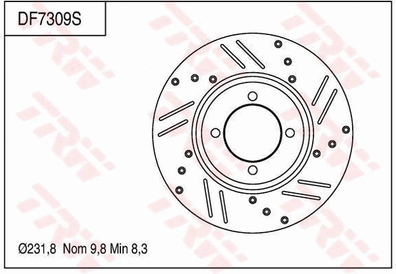 DF7309S TRW Тормозной диск (фото 1)