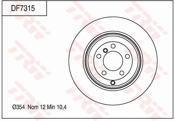 DF7315 TRW Тормозной диск (фото 1)