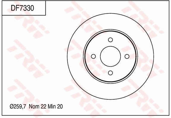 DF7330 TRW Тормозной диск (фото 1)
