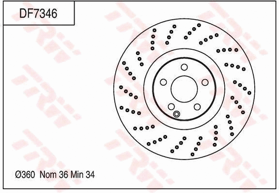 DF7346 TRW Тормозной диск (фото 1)