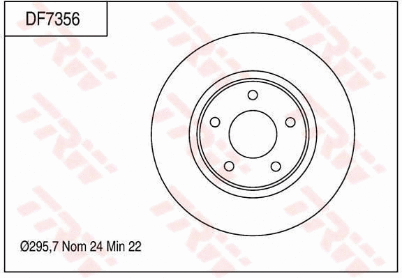 DF7356 TRW Тормозной диск (фото 1)