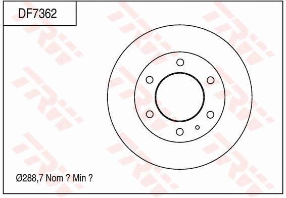 DF7362 TRW Тормозной диск (фото 1)