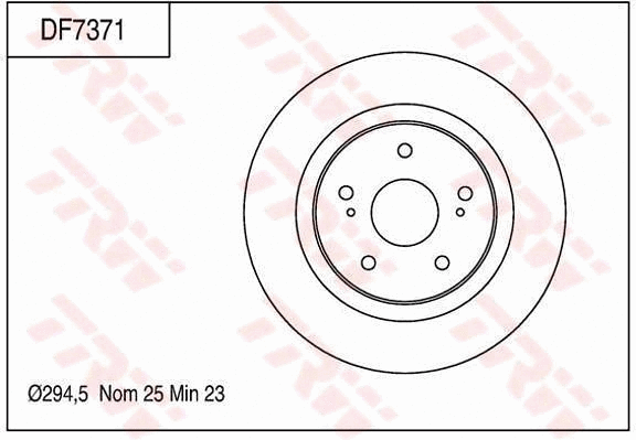 DF7371 TRW Тормозной диск (фото 1)