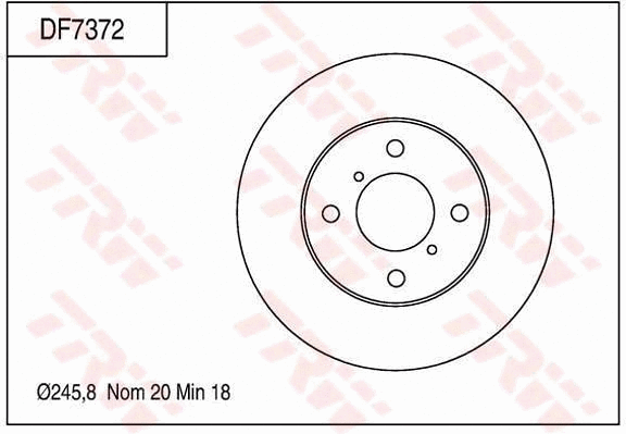 DF7372 TRW Тормозной диск (фото 1)