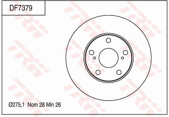 DF7379 TRW Тормозной диск (фото 1)