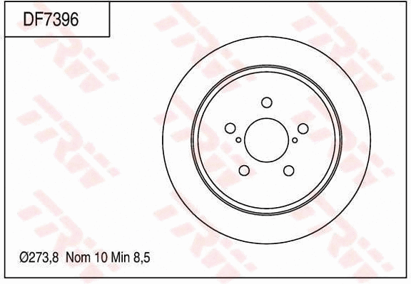 DF7396 TRW Тормозной диск (фото 1)
