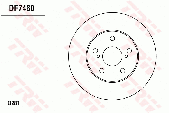 DF7460 TRW Тормозной диск (фото 1)