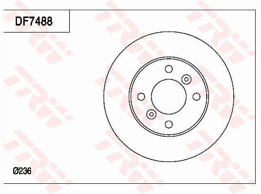 DF7488 TRW Тормозной диск (фото 1)