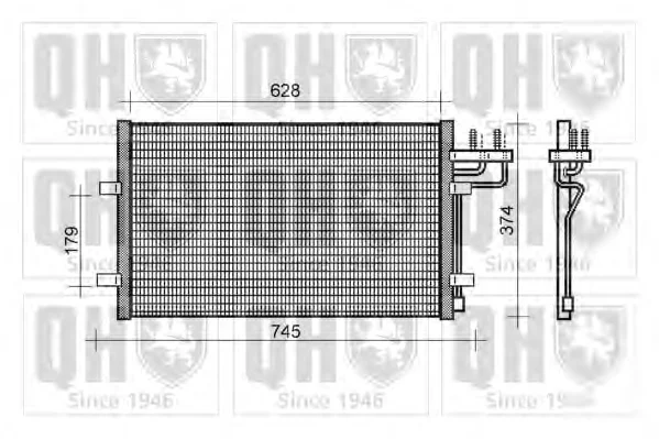 QCN398 QUINTON HAZELL Радиатор кондиционера (фото 1)