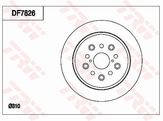 DF7826 TRW Тормозной диск (фото 1)