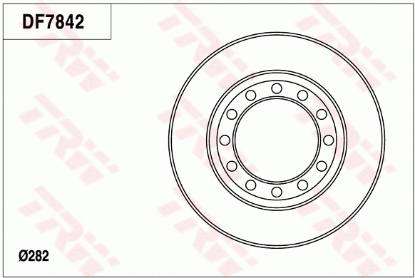 DF7842 TRW Тормозной диск (фото 1)