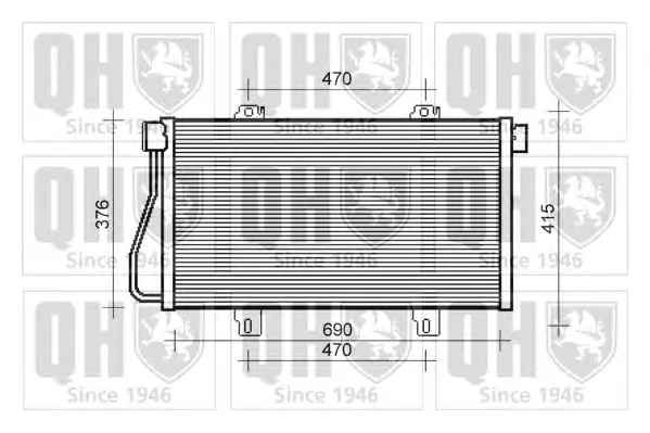 QCN408 QUINTON HAZELL Радиатор кондиционера (фото 1)