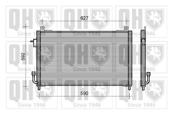 QCN410 QUINTON HAZELL Радиатор кондиционера (фото 1)