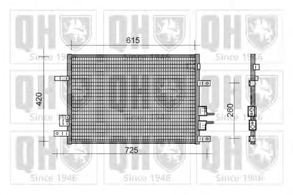 QCN411 QUINTON HAZELL Радиатор кондиционера (фото 1)