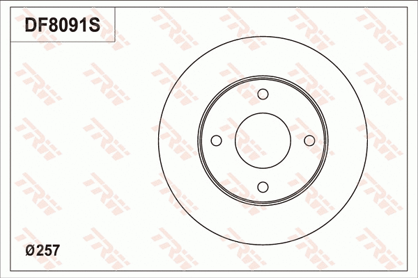 DF8091S TRW Тормозной диск (фото 1)