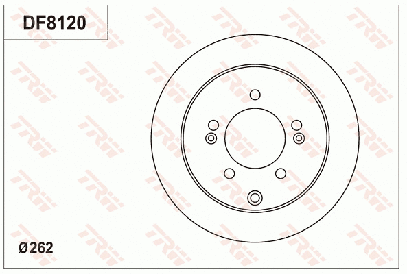 DF8120 TRW Тормозной диск (фото 1)