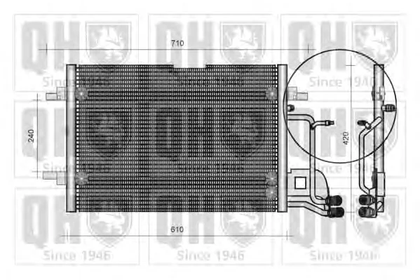 QCN43 QUINTON HAZELL Радиатор кондиционера (фото 1)
