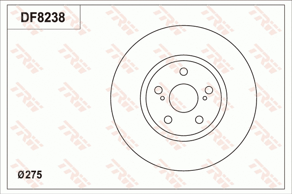 DF8238 TRW Тормозной диск (фото 1)
