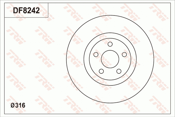 DF8242S TRW Тормозной диск (фото 1)