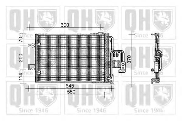 QCN454 QUINTON HAZELL Радиатор кондиционера (фото 1)