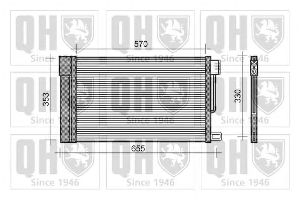 QCN455 QUINTON HAZELL Радиатор кондиционера (фото 1)
