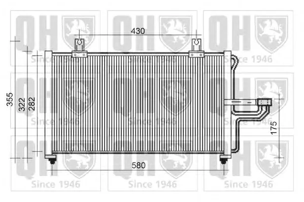 QCN530 QUINTON HAZELL Радиатор кондиционера (фото 1)