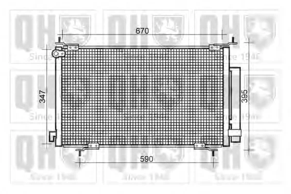 QCN545 QUINTON HAZELL Радиатор кондиционера (фото 1)