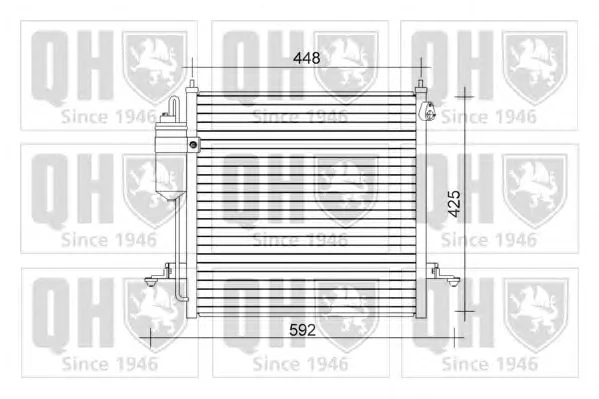 QCN559 QUINTON HAZELL Радиатор кондиционера (фото 1)
