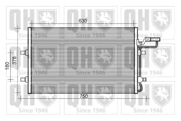 QCN632 QUINTON HAZELL Радиатор кондиционера (фото 1)