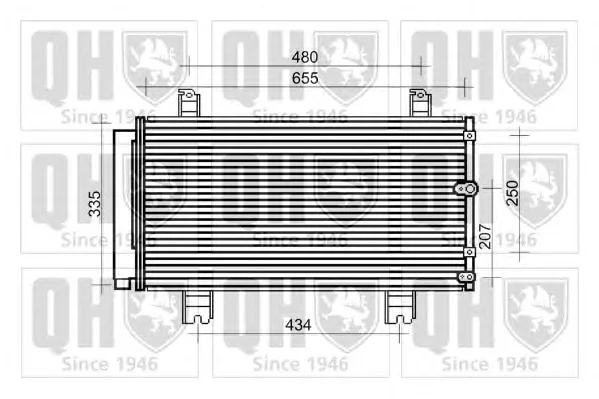 QCN654 QUINTON HAZELL Радиатор кондиционера (фото 1)