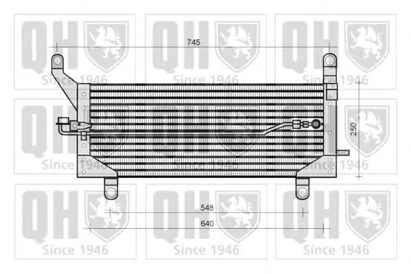 QCN98 QUINTON HAZELL Радиатор кондиционера (фото 1)