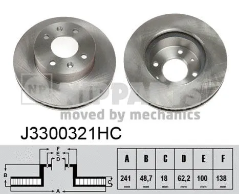 J3300321HC NIPPARTS Тормозной диск (фото 1)